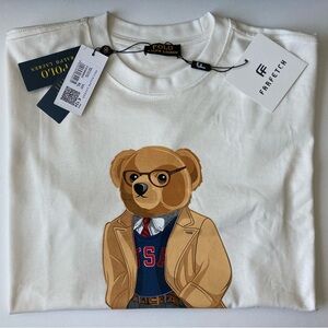 Ralph Lauren Polo Bear Men`s T-Shirt XL Thick Cotton Short Sleeve Crew Neck New